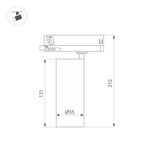 Светильник LGD-SILMA-4TR-R55-4W Warm3000 (WH, 4 deg, 230V) (Arlight, IP20 Металл, 5 лет)