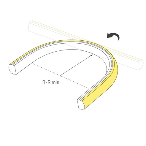 Лента герметичная MOONLIGHT-TOP-X320-11x7mm 24V Warm3000 (10 W/m, IP65, CSP, 0,5m, wire x1) (Arlight, Образец)