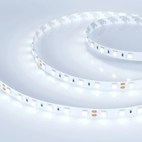 Лента светодиодная RT 2-5000 24V Cool 8K 2x (5060, 300 LED, LUX) (Arlight, 14.4 Вт/м, IP20)