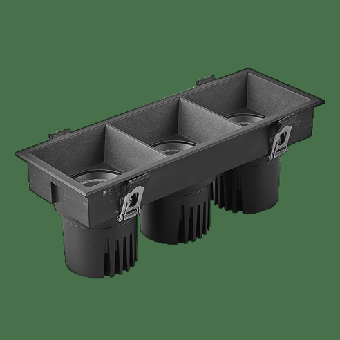 Светильник MS-FLOW-BUILT-S230x85-3x12W Warm3000 (BK, 55 deg, 230V) (Arlight, IP20 Металл, 5 лет)