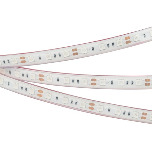 Лента светодиодная RTW 2-5000PGS 12V Blue 2x (5060, 300 LED, LUX) (Arlight, 14.4 Вт/м, IP67)