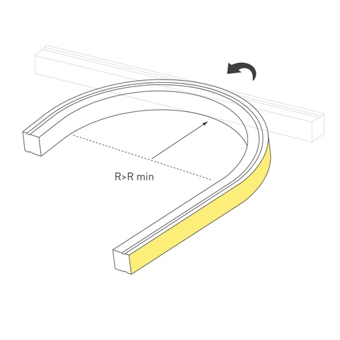 Грейзер THOR-TOP-B70-10x10mm 24V Warm3500 (15 W/m, IP67, 5m, wire x2) (Arlight, Вывод вниз, 3 года)