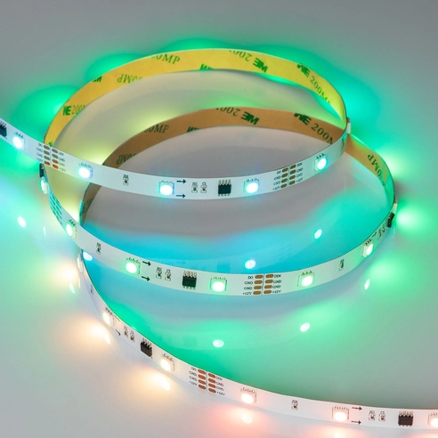 Лента светодиодная SPI-5000-AM 12V RGB (5060, 150 LED x3, 1804) (Arlight, Открытый, IP20)