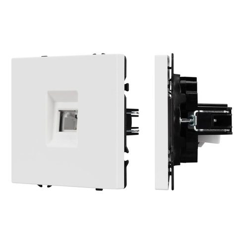 Механизм телефонной розетки SCT-NOBE-MTL1-SFPL-WH (RJ-11, 4C) (Arlight, Белый кварц)