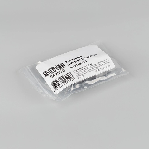 Коннектор HIP-MONO-8mm-2pin-STW-HD (Arlight, Лента-Провод)