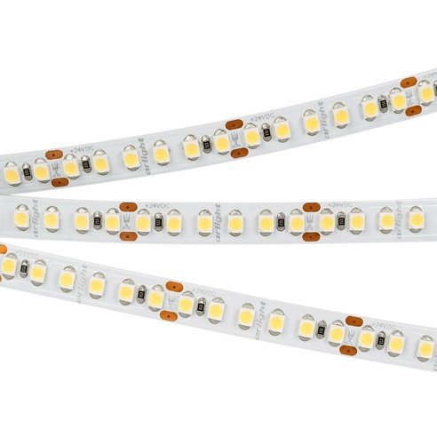 Лента светодиодная RT-A180-8mm 24V White6000 (14.4 W/m, IP20, 3528, 5m) (Arlight, Открытый)