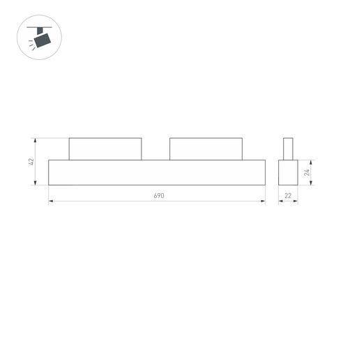 Светильник MAG-ORIENT-FLAT-L690-24W Day4000 (WH, 100 deg, 48V, DALI) (Arlight, IP20 Металл, 5 лет)