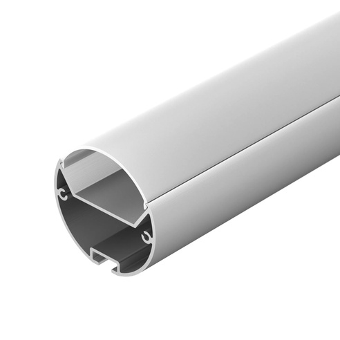 Профиль с экраном SL-ROUND-D40-2500 ANOD+OPAL (Arlight, Алюминий)