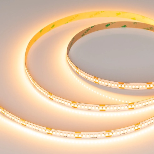 Лента UL-A240-10mm 24V Warm2400 (19 W/m, IP20, 5m) (Arlight, 7 лет)