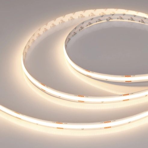 Лента светодиодная COB-X420-10mm 24V Warm3000 (4.8 W/m, IP20, 15m) (Arlight, 5 лет)