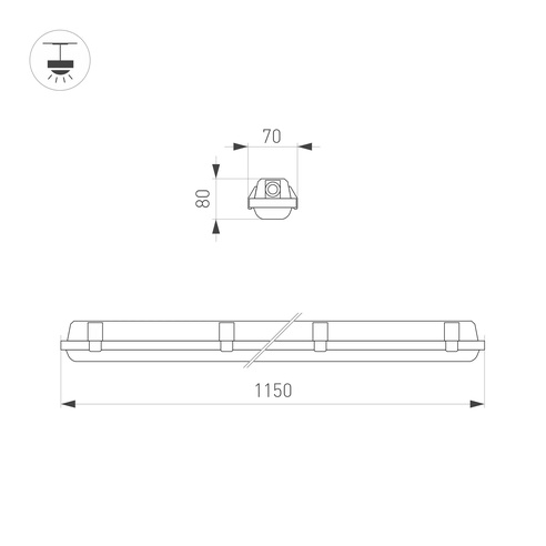 Светильник ALT-DALLAS-L1150-40W Day4000-MIX (WH, 120 deg, 230V) (Arlight, IP66 Пластик, 5 лет)