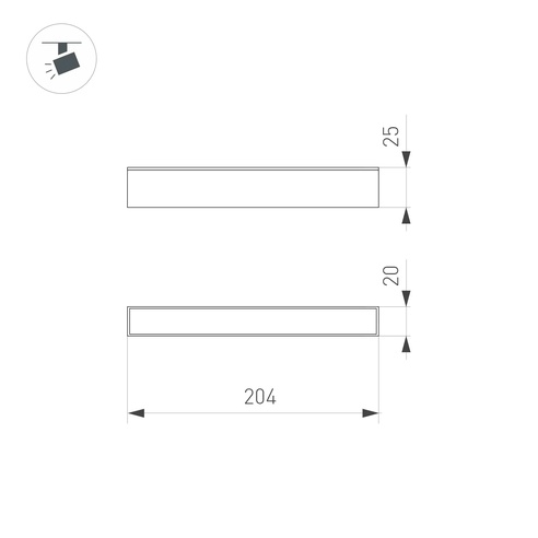 Светильник MAG-FLAT-25-L200-6W Warm3000 (BK, 100 deg, 24V) (Arlight, IP20 Металл, 3 года)