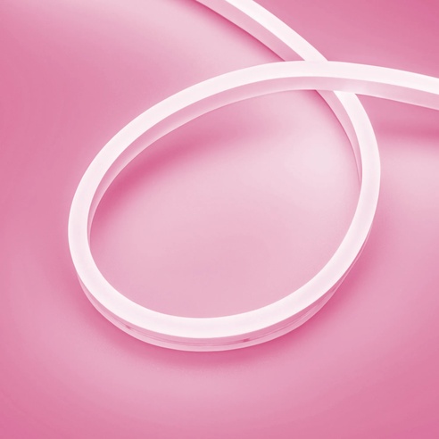 Лента светодиодная герметичная AURORA-PS-A120-16x8mm 24V Pink (10 W/m, IP65, 2835, 5m) (Arlight, Силикон)