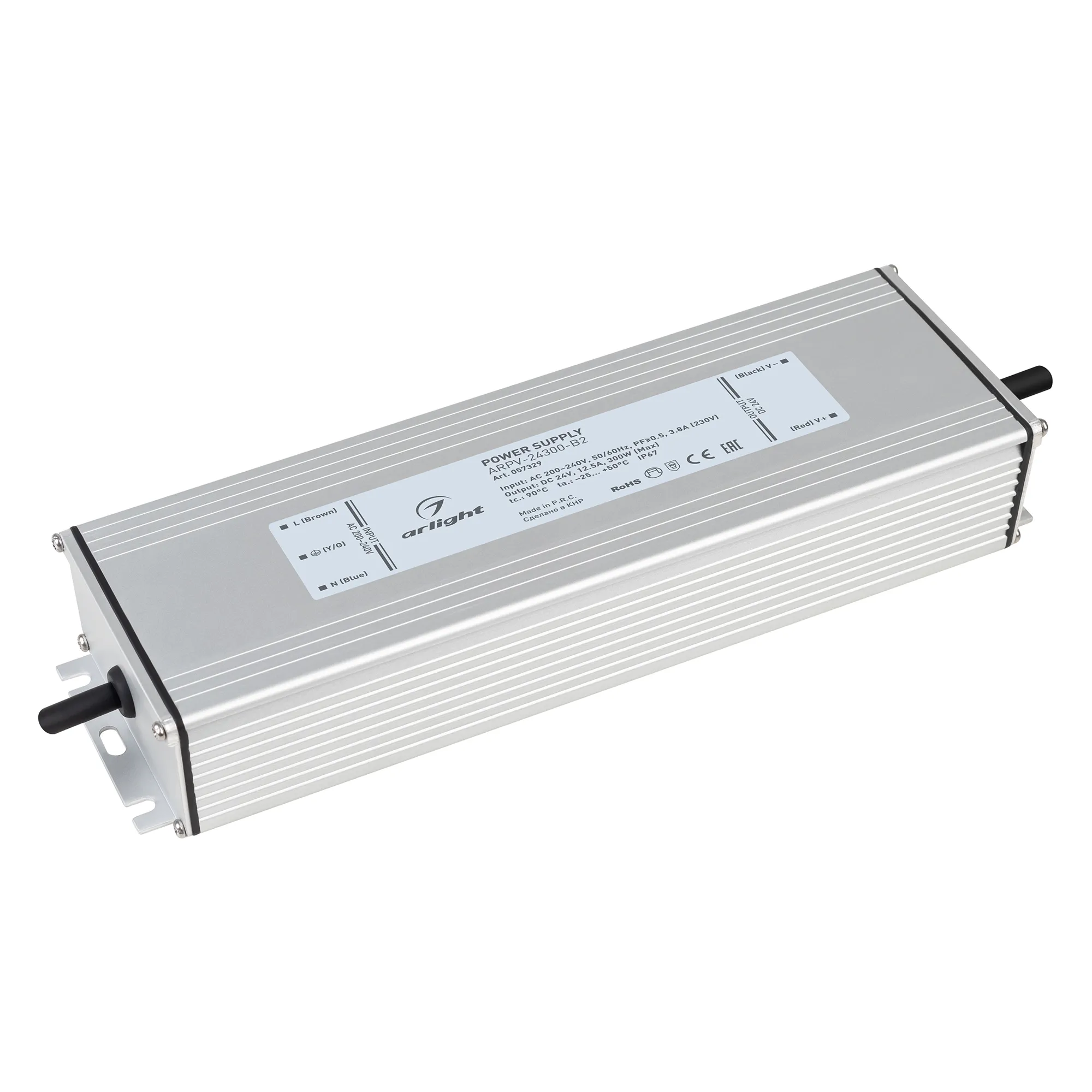 Блок питания ARPV-24300-B2 (24V, 12.5A, 300W) (Arlight, IP67 Металл, 3 года) - изображение товара