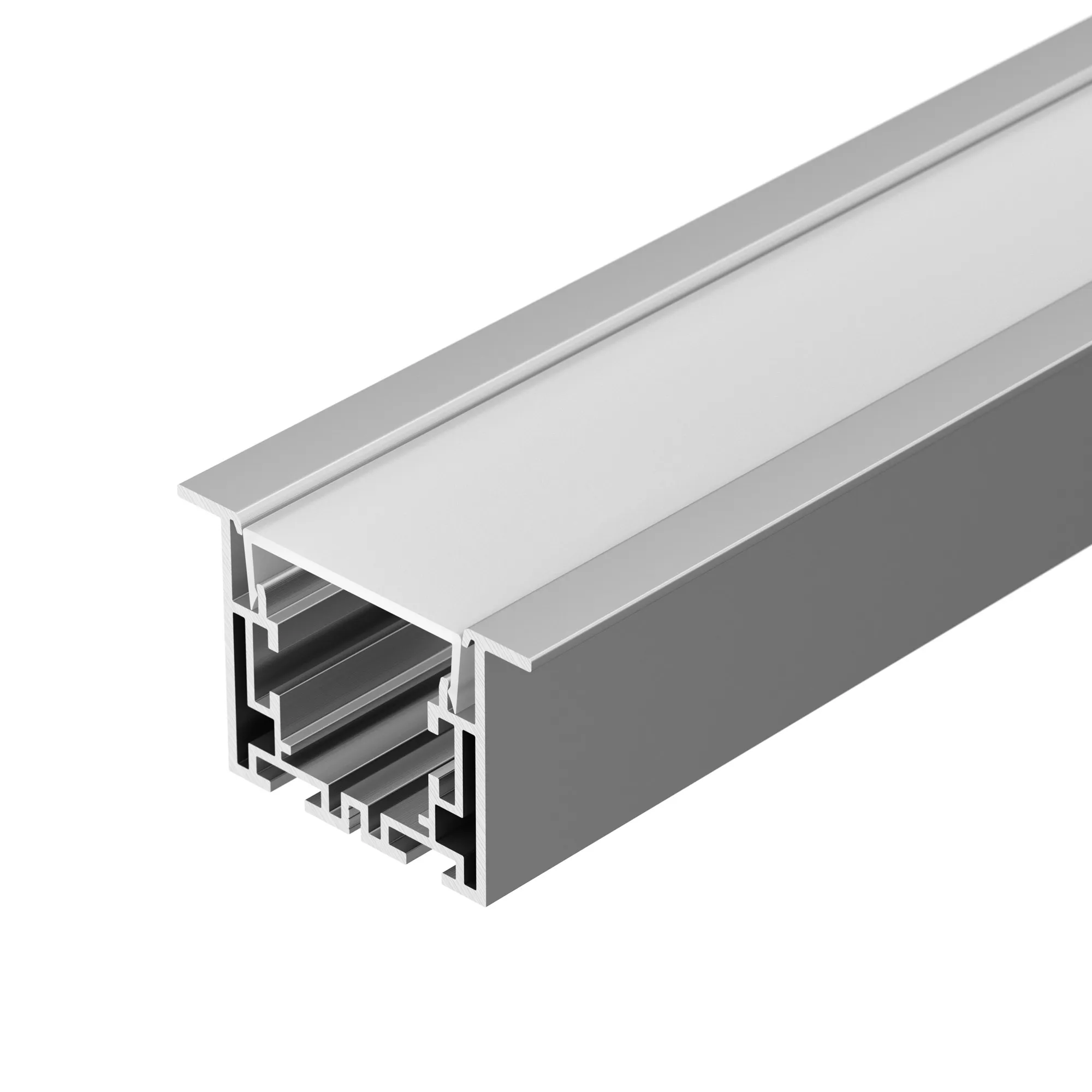 Профиль с экраном S2-LINIA55-F-2500 ANOD+OPAL (Arlight, Алюминий) - изображение товара