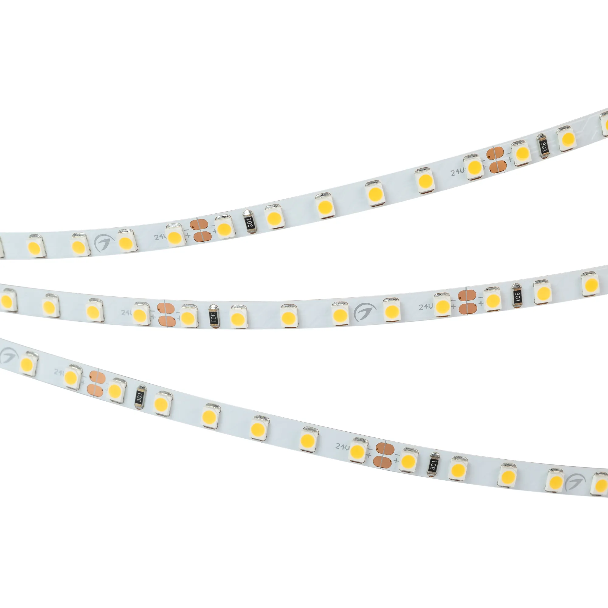 Лента светодиодная RT 2-5000 24V White6000 5mm 2x (3528, 600 LED, LUX) (Arlight, 9.6 Вт/м, IP20)