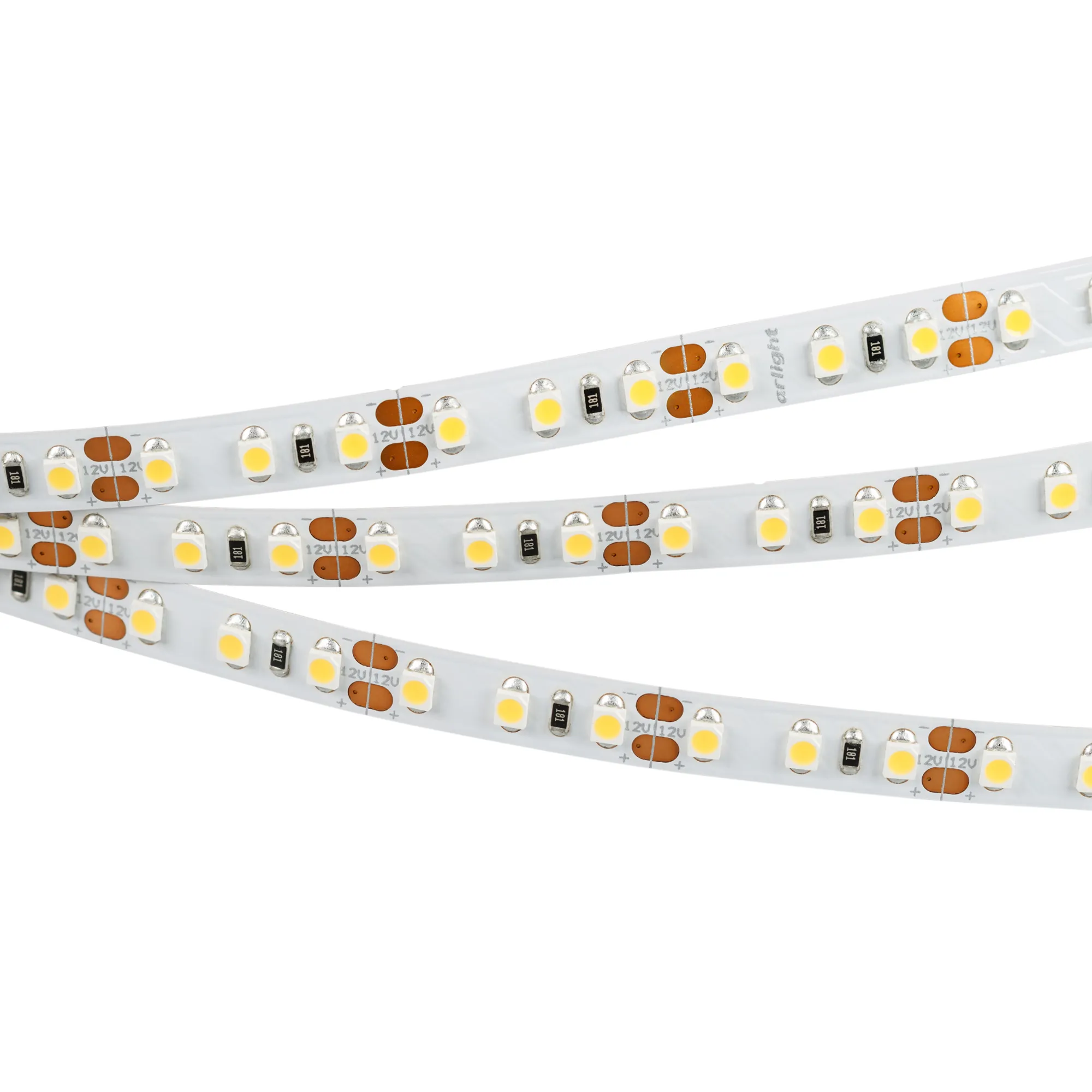 Лента светодиодная RT 2-5000 12V White6000 2x (3528, 600 LED, LUX) (Arlight, 9.6 Вт/м, IP20)