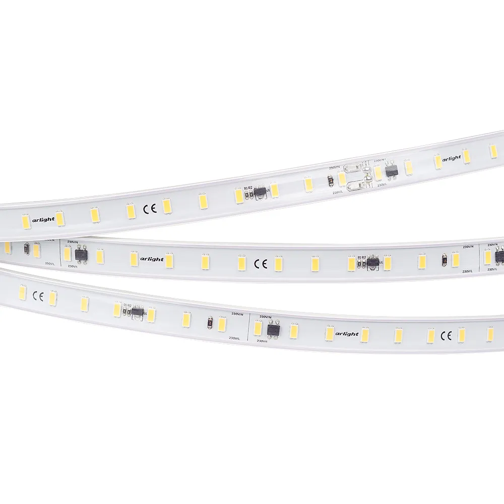 Лента светодиодная ARL-50000PC-220V Warm3000 (3056, 72 LED/m, IP65) (Arlight, 14 Вт/м, IP65)