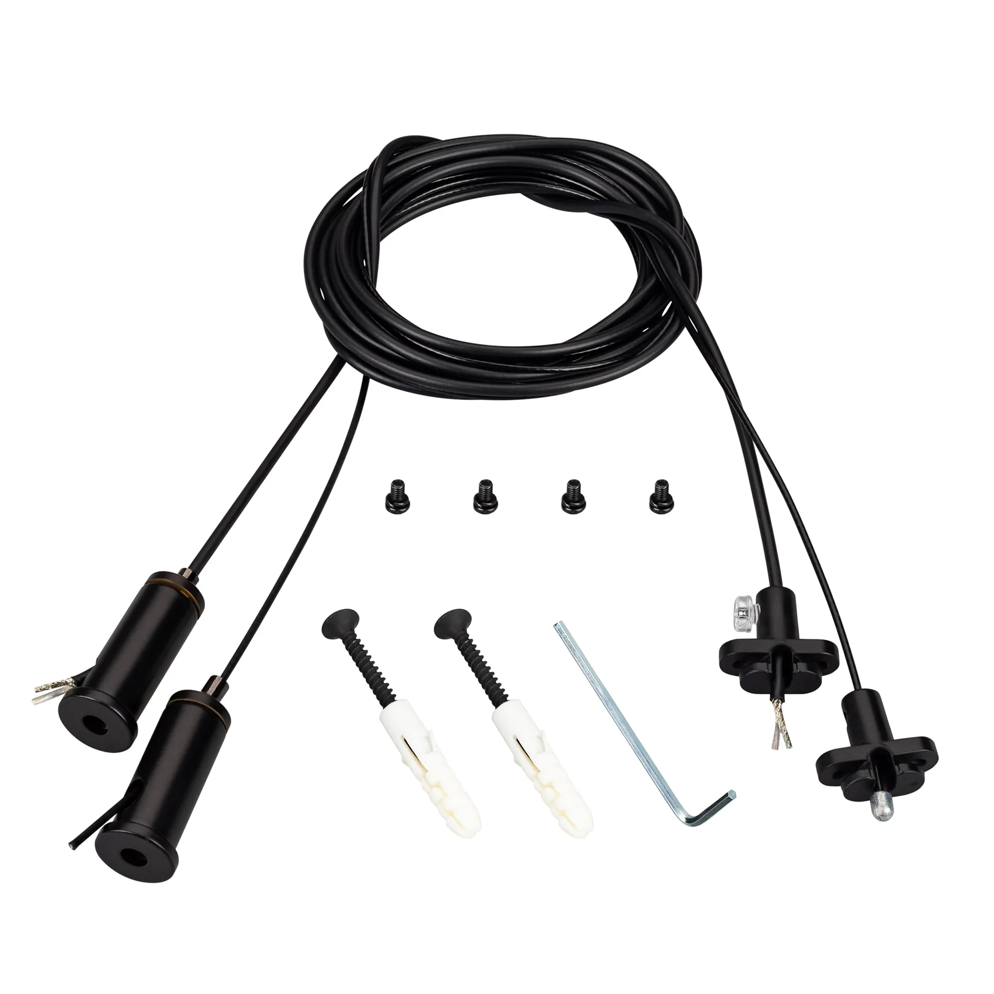 Подвес токопроводящий ARL-2x2m Set BLACK (Pad 15x2mm, 2x20AWG) (Arlight, провод 2x0.5) - изображение товара