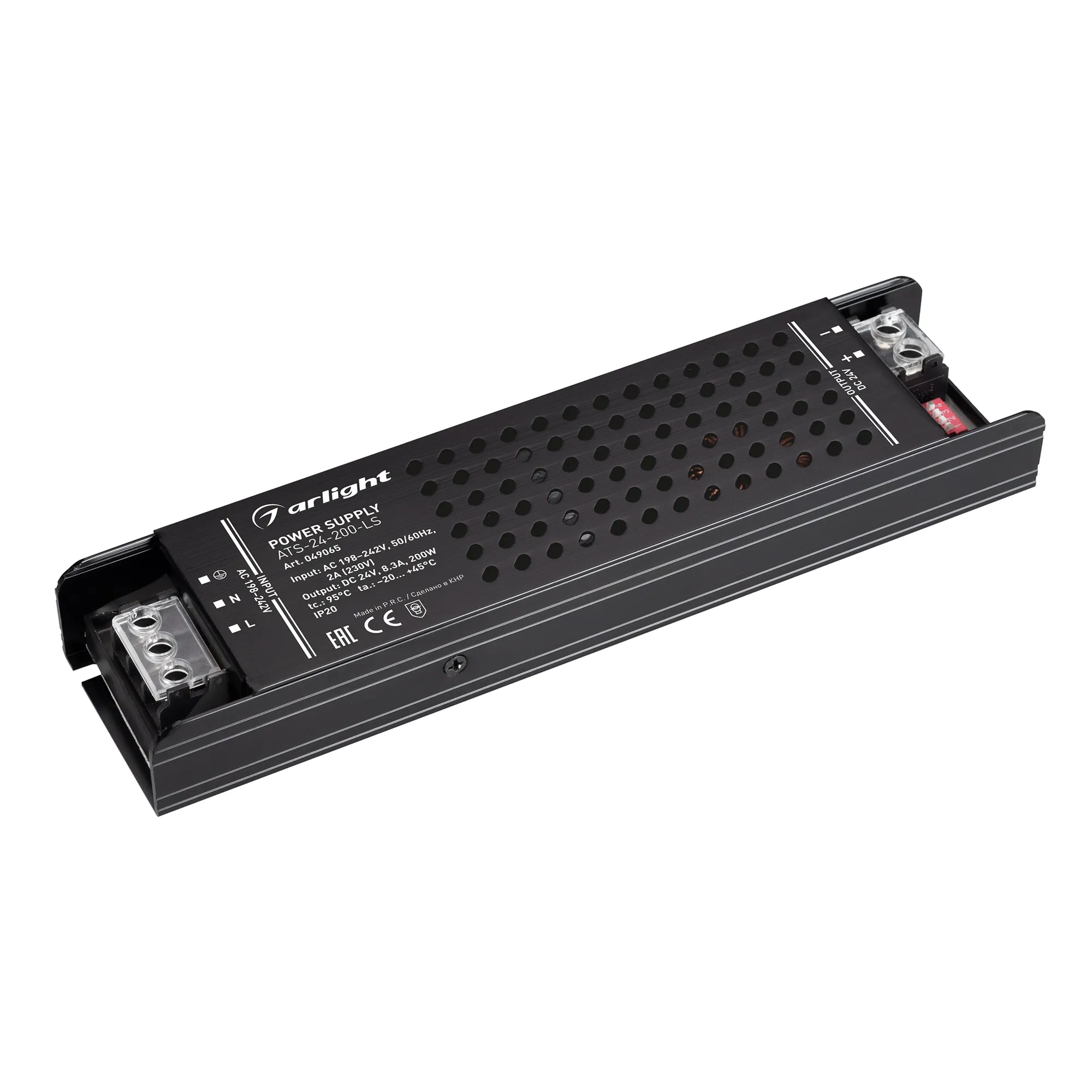 Блок питания ATS-24-200-LS (24V, 8.3A, 200W) (Arlight, IP20 Сетка, 5 лет) - изображение товара