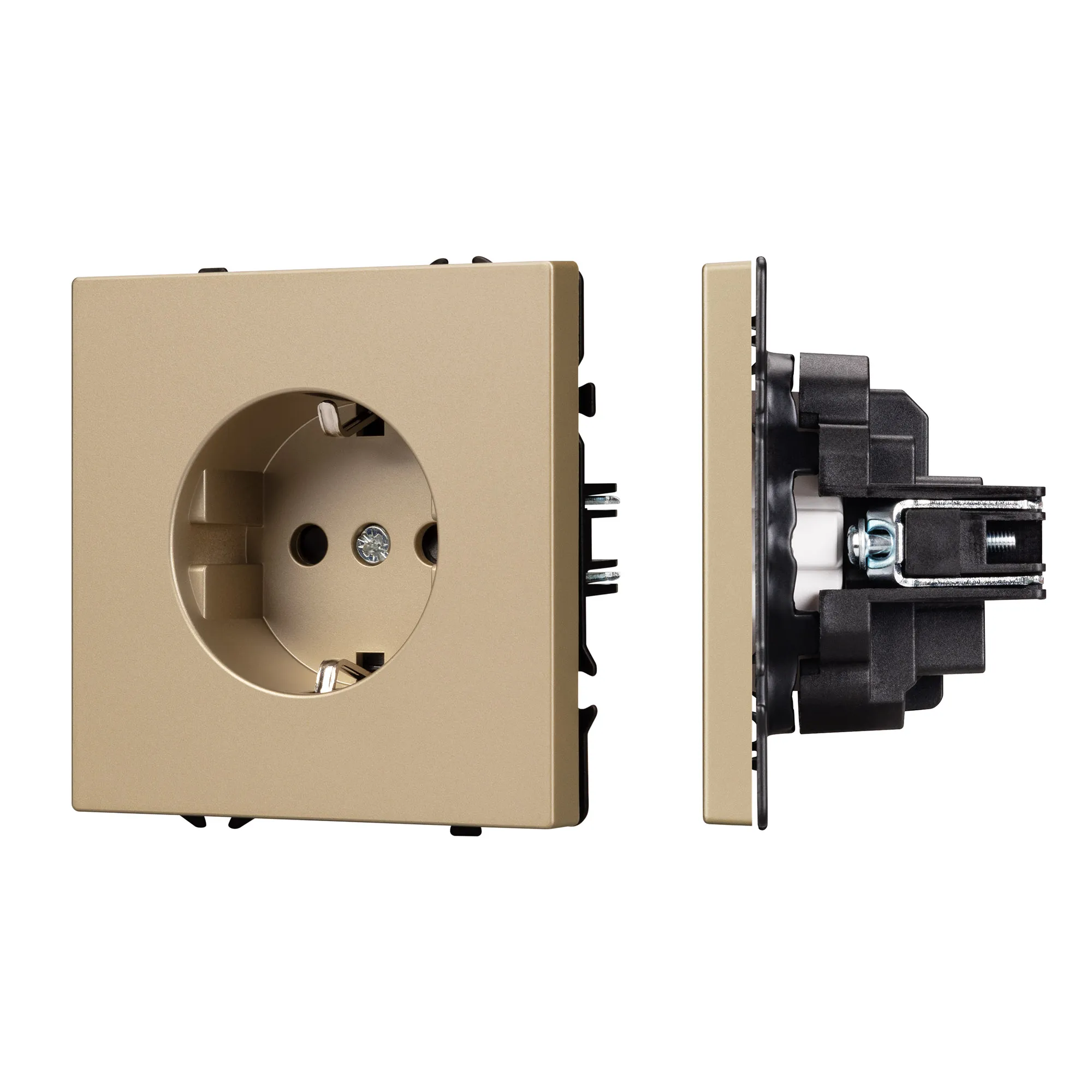 Механизм электрической розетки SCT-NOBE-MEU1-SFPL-GD (230V, 16A) (Arlight, -)