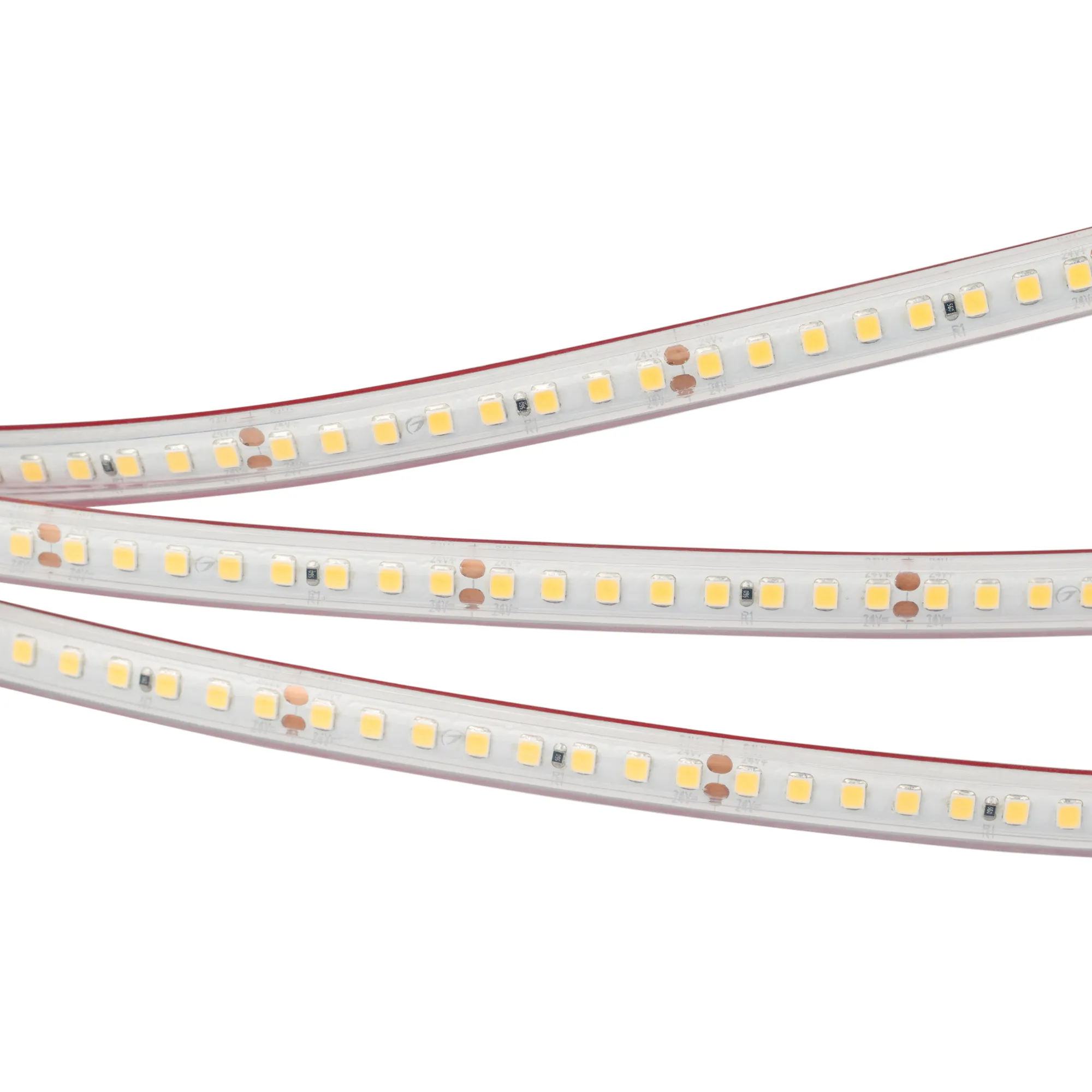 Лента светодиодная RTW 2-5000PS 24V Warm2700 2x (2835, 160 LED/m, LUX) (Arlight, 12 Вт/м, IP67) - изображение товара