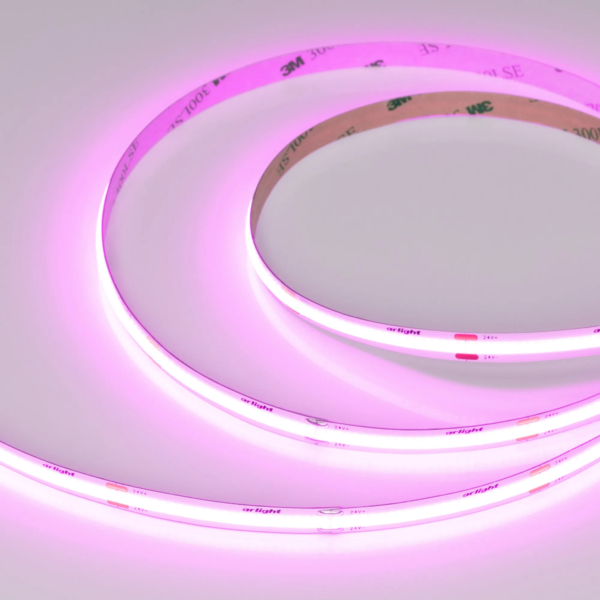 Лента светодиодная COB-X480-8mm 24V Magenta (8 W/m, IP20, 5m) (Arlight, -) - изображение товара