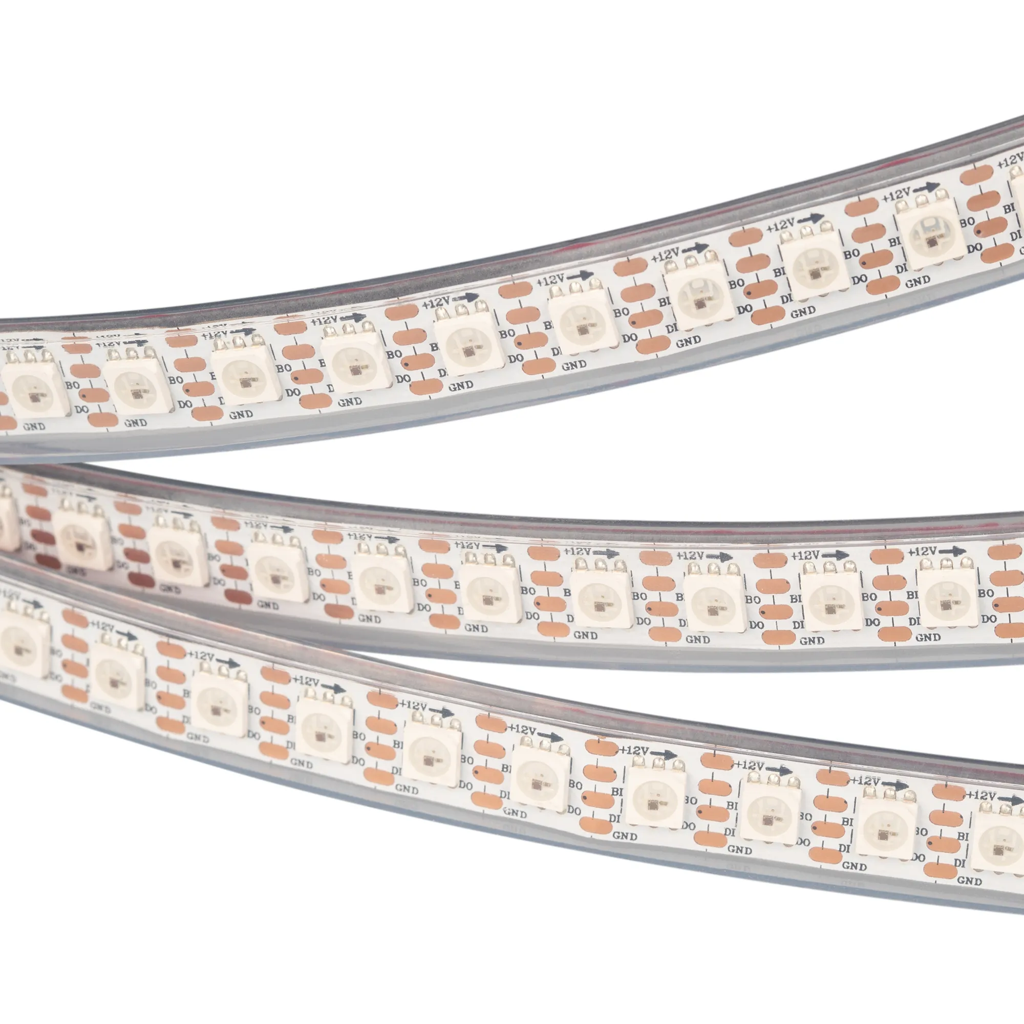 Лента светодиодная SPI-5000P-RAM-5060-100 12V Cx1 RGB-Auto (12mm, 14.4W/m, IP66)) (Arlight, Закрытый, IP66)