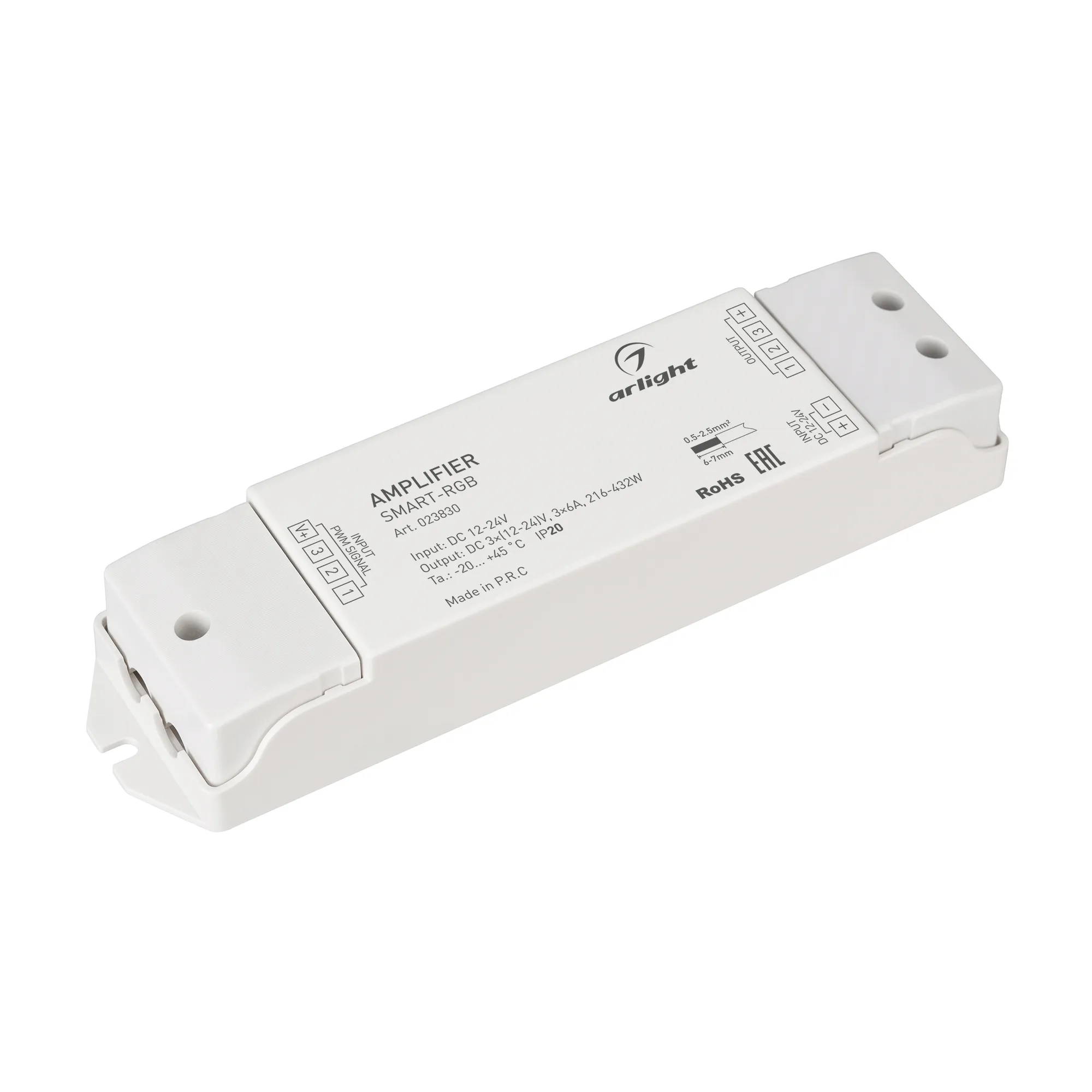 Усилитель SMART-RGB (12-24V, 3x6A) (Arlight, IP20 Пластик, 5 лет) - изображение товара
