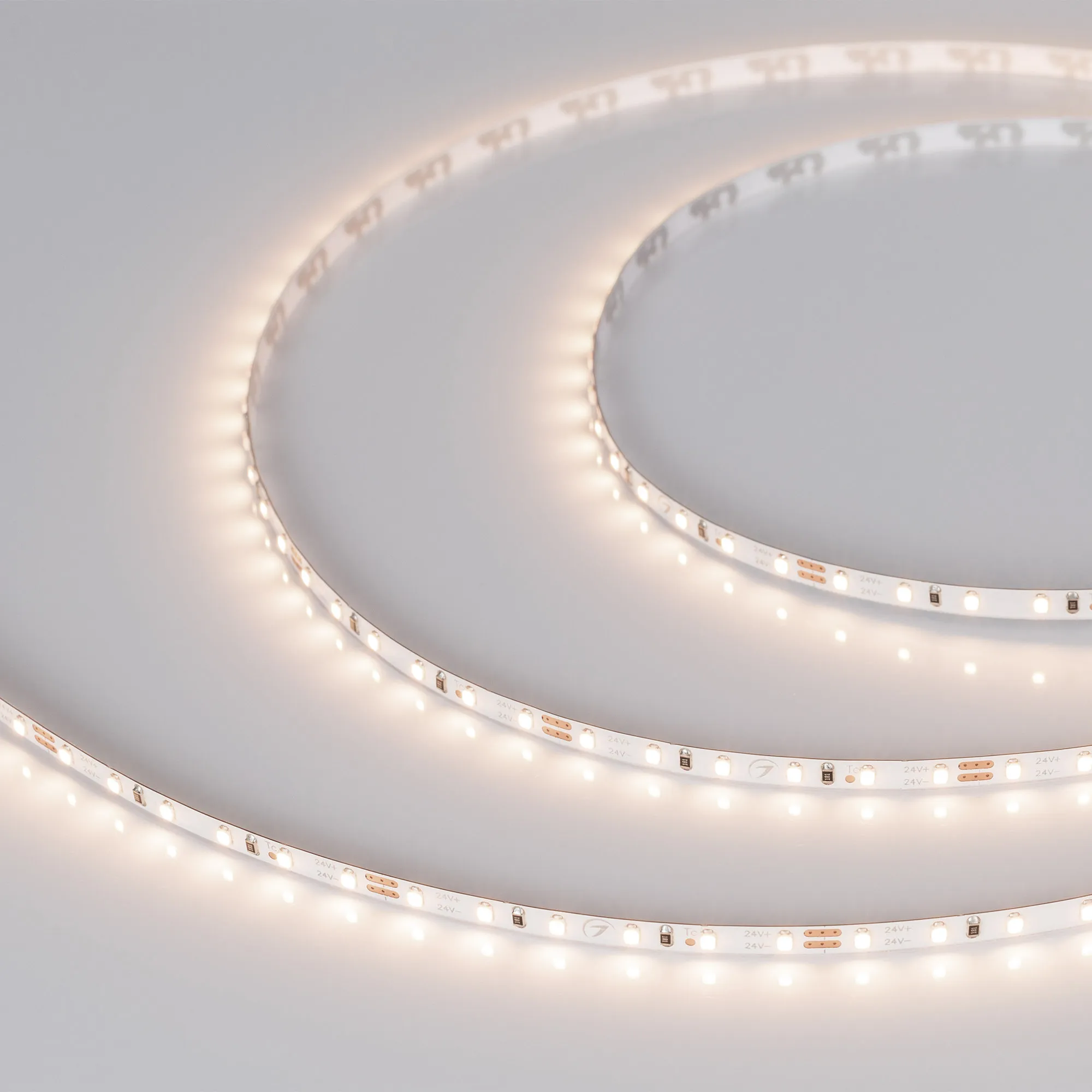 Лента светодиодная MICROLED-M120-4mm 24V Warm3500 (9.6 W/m, IP20, 2216, 5m) (Arlight, узкая) - изображение товара