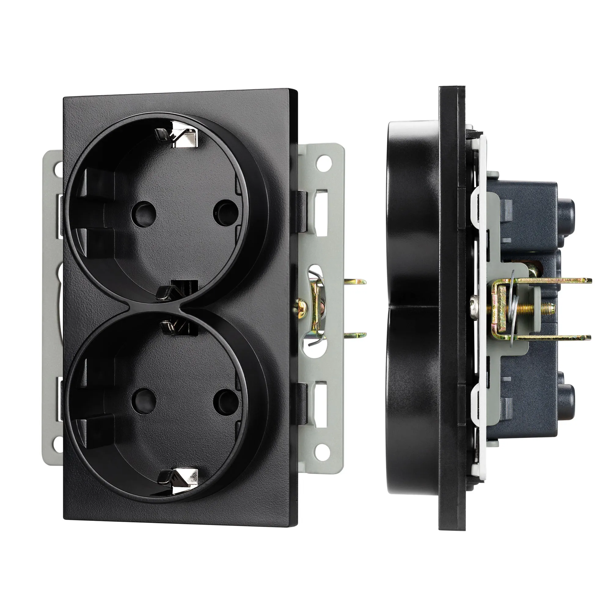 Механизм электрической розетки SCT-MEUD-PL-BK (250V, 16A) (Arlight, -) - изображение товара