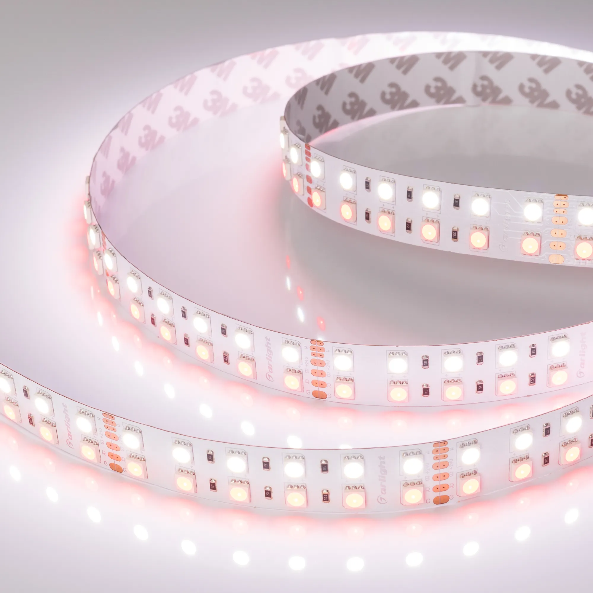 Лента светодиодная RT-B144-19mm 24V RGBW-White (32 W/m, IP20, 5060, 5m) (Arlight, 32 Вт/м, IP20) - изображение товара