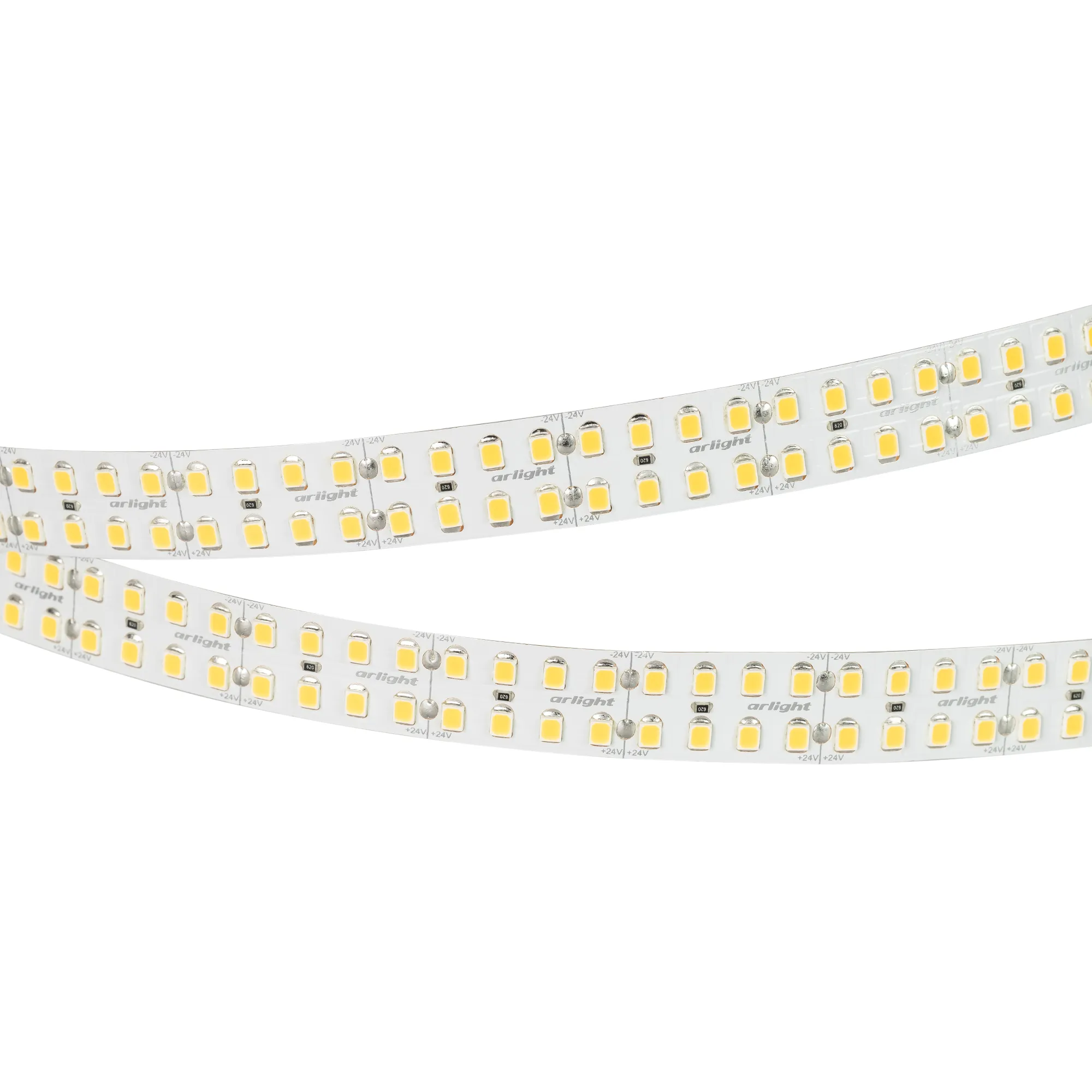 Лента светодиодная RT-5000-2835-320 24V Warm2700 (15mm, 24W/m, IP20) (Arlight, высок.эфф.150 лм/Вт)