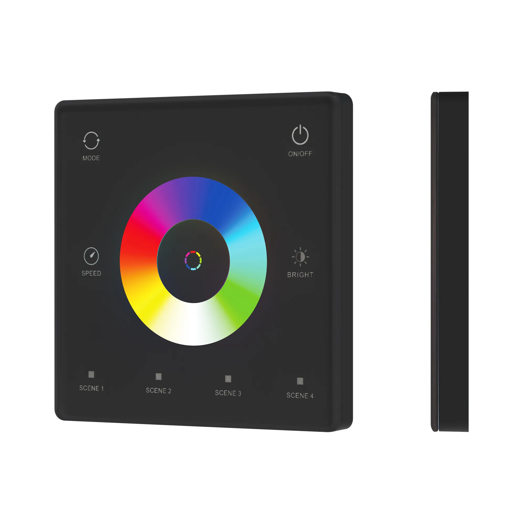 INTELLIGENT ARLIGHT Сенсорная панель SMART-SPI-801-11-4SC-RGBW-SUF Black (3V, 2.4G) (IARL, IP20 Пластик, 5 лет) - изображение товара