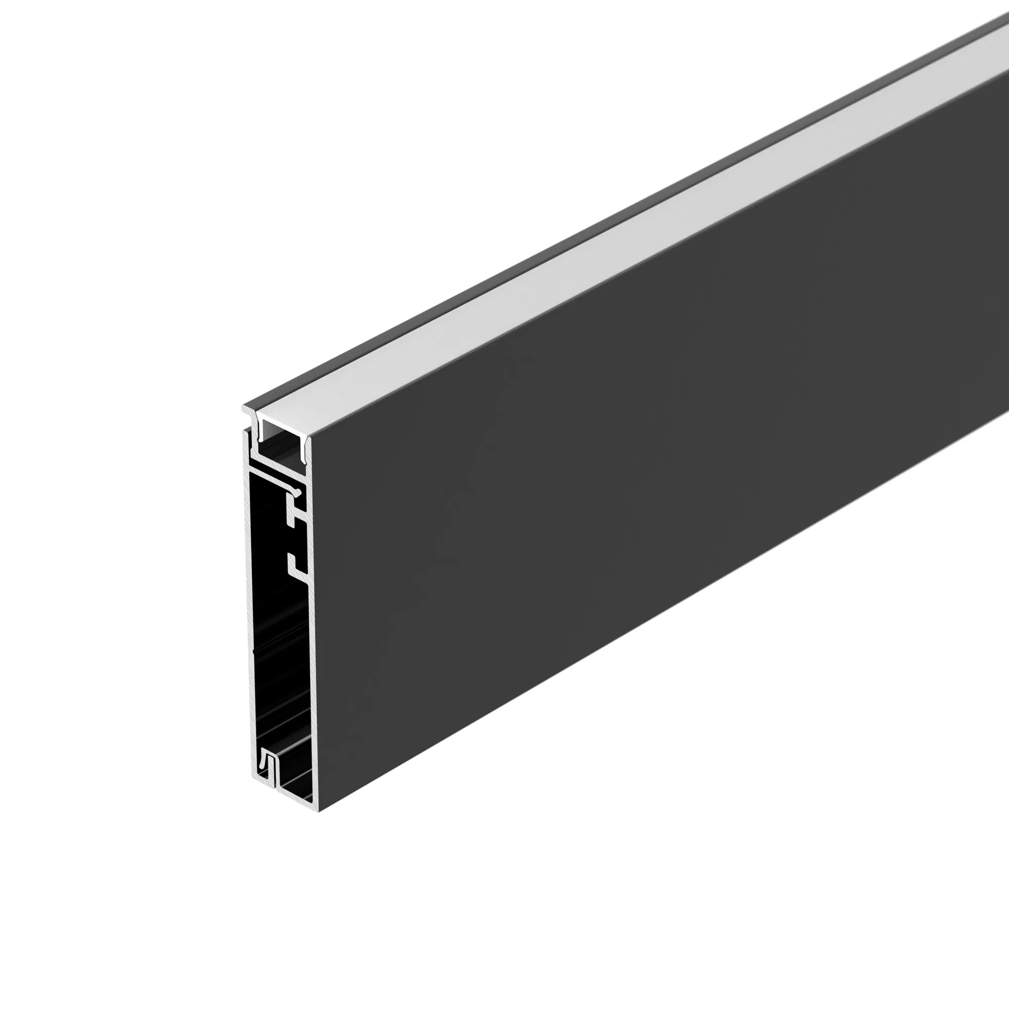 Профиль PLINTUS-H55-2000 BLACK (Arlight, Алюминий) - изображение товара