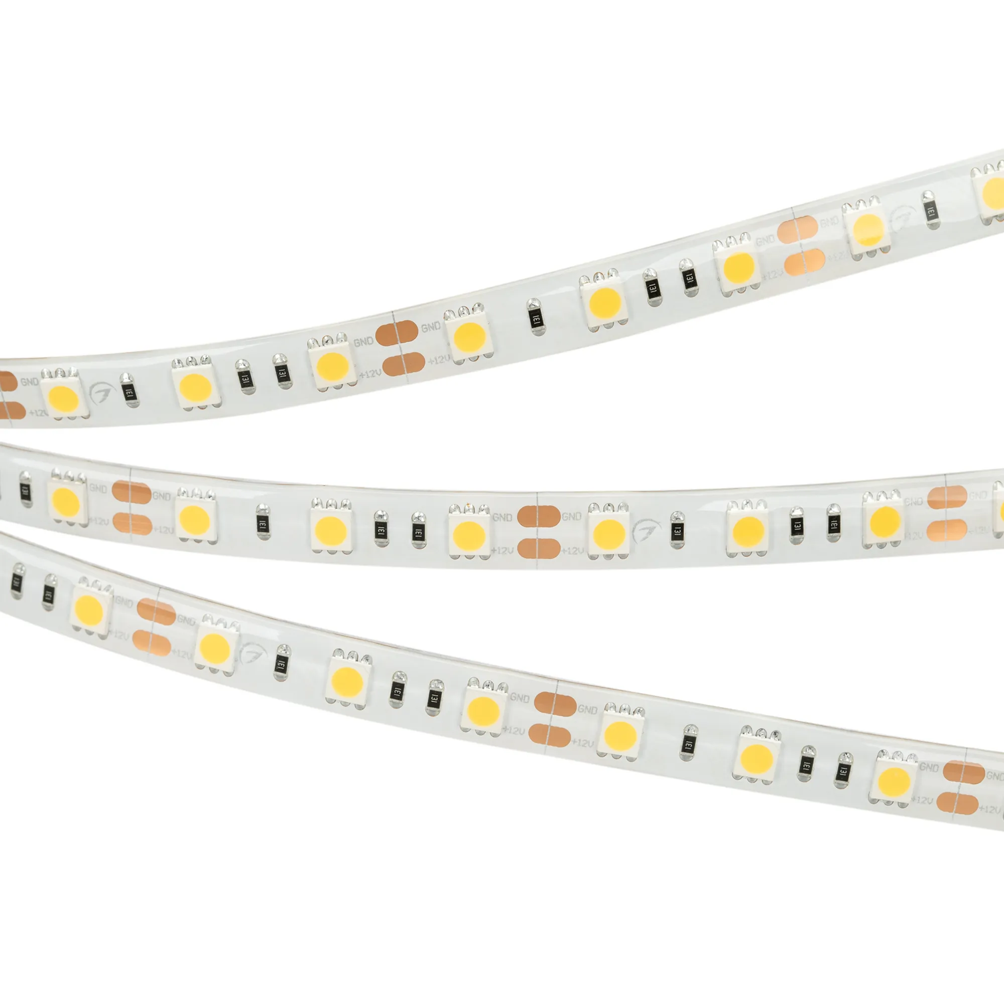 Лента светодиодная RTW 2-5000SE 12V Warm 2x (5060, 300 LED, LUX) (Arlight, 14.4 Вт/м, IP65)