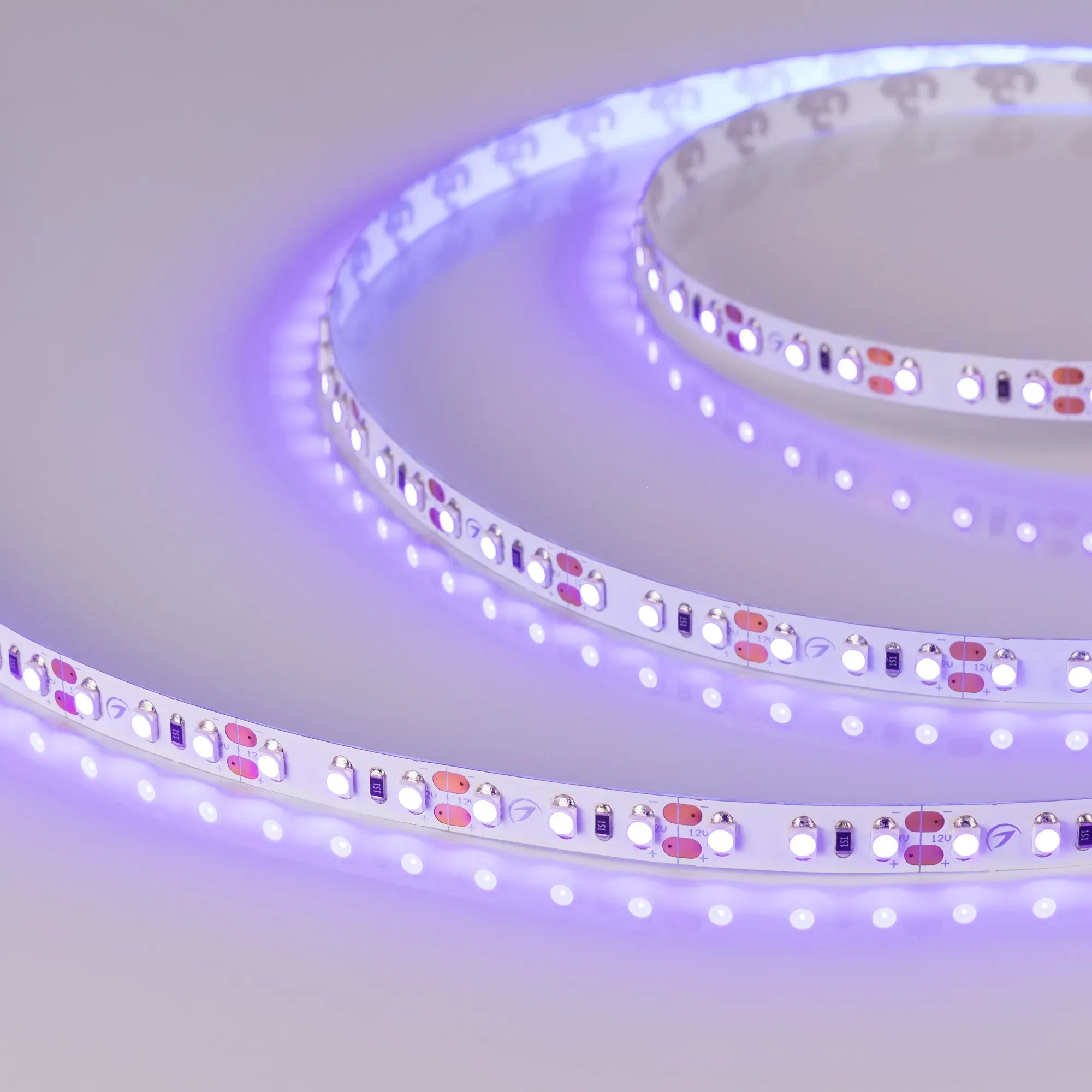 Лента светодиодная RT-A120-8mm 12V UV400 (9.6 W/m, IP20, 2835, 5m) (Arlight, Открытый)
