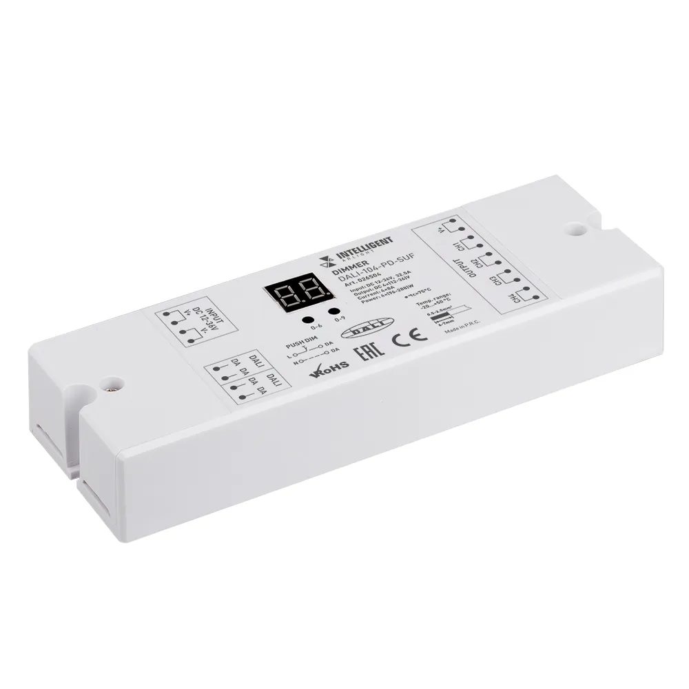 INTELLIGENT ARLIGHT Диммер DALI-104-PD-SUF (12-36V, 4х8А) (IARL, IP20 Пластик, 3 года) - изображение товара