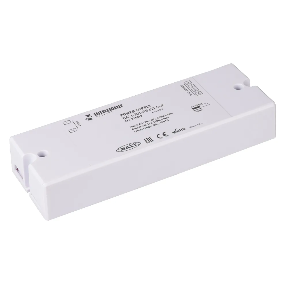 INTELLIGENT ARLIGHT Блок питания шины DALI-301-PS250-SUF (230V, 250mA) (IARL, Пластик) - изображение товара