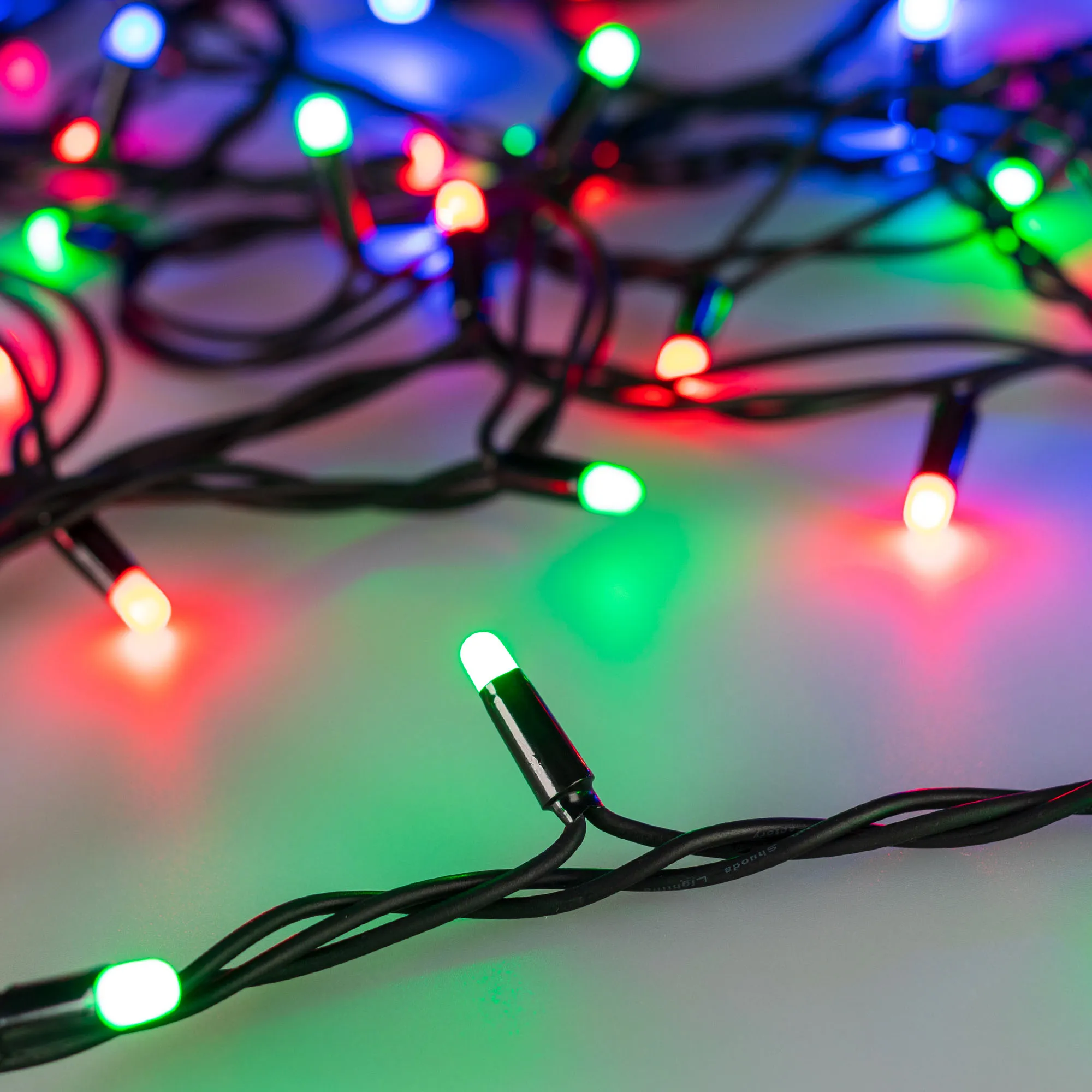 Светодиодная гирлянда ARD-STRING-PRO-10000-BLACK-95LED-MILK-LIVE RGBW-DMX (24V, 10W) (Ardecoled, IP65) - изображение товара