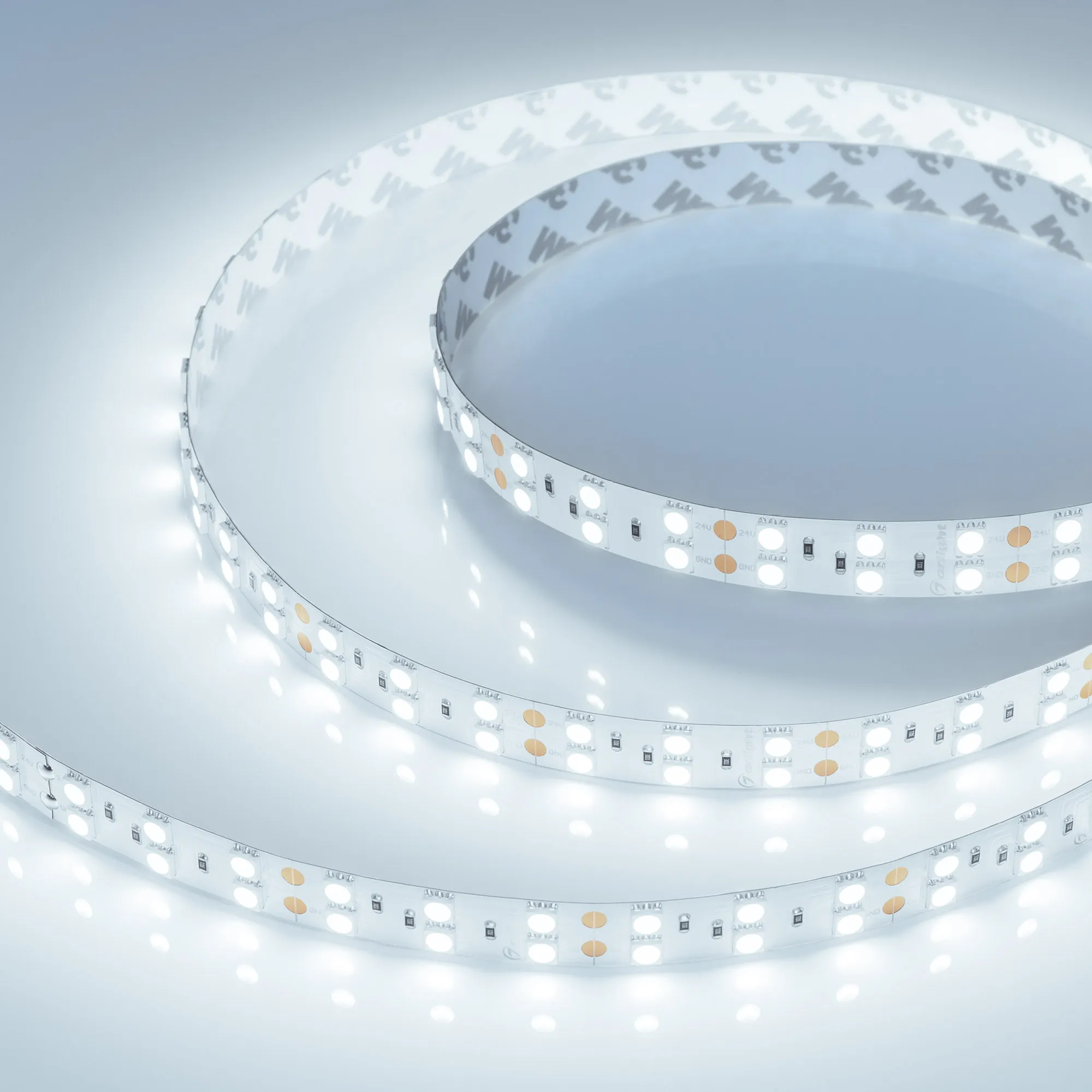Лента светодиодная RT-B120-15mm 24V Cool 8K (28.8 W/m, IP20, 5060, 5m) (Arlight, Открытый)