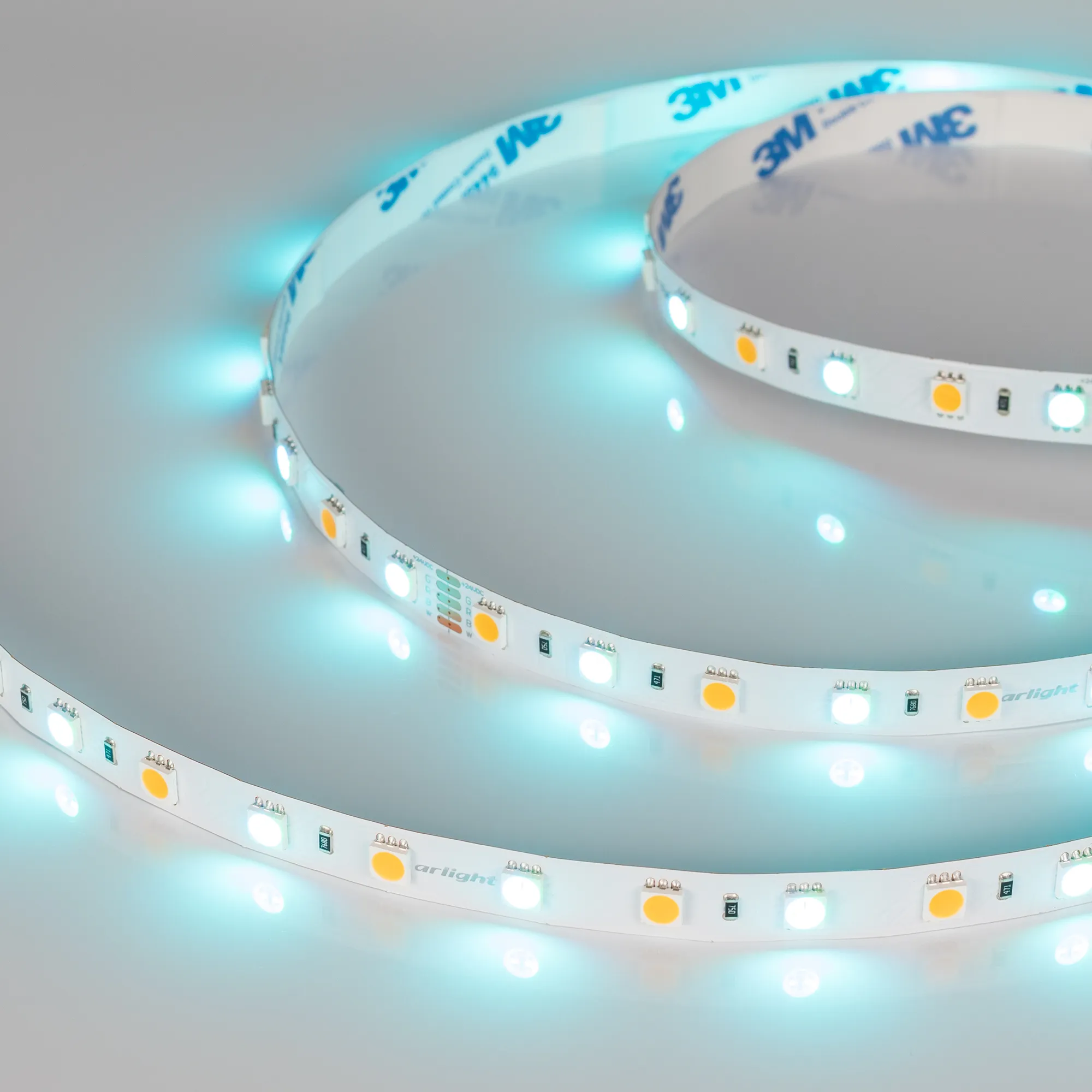 Лента светодиодная RT-B60-10mm 24V RGBW-Warm (14.4 W/m, IP20, 5060, 5m) (Arlight, Открытый)