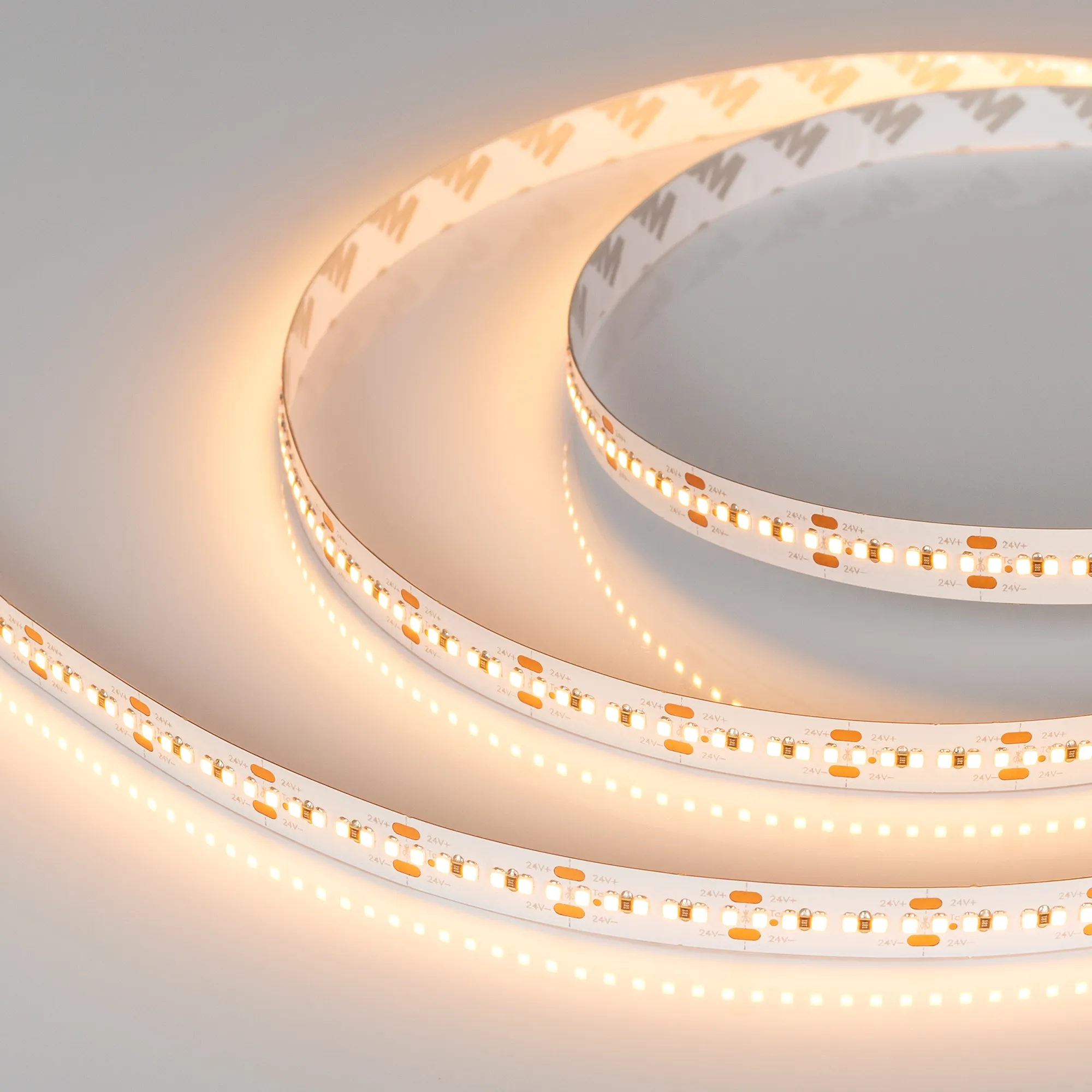 Лента светодиодная MICROLED-M300-10mm 24V Warm2700 (21.6 W/m, IP20, 2216, 5m) (Arlight, 21.6 Вт/м, IP20) - изображение товара