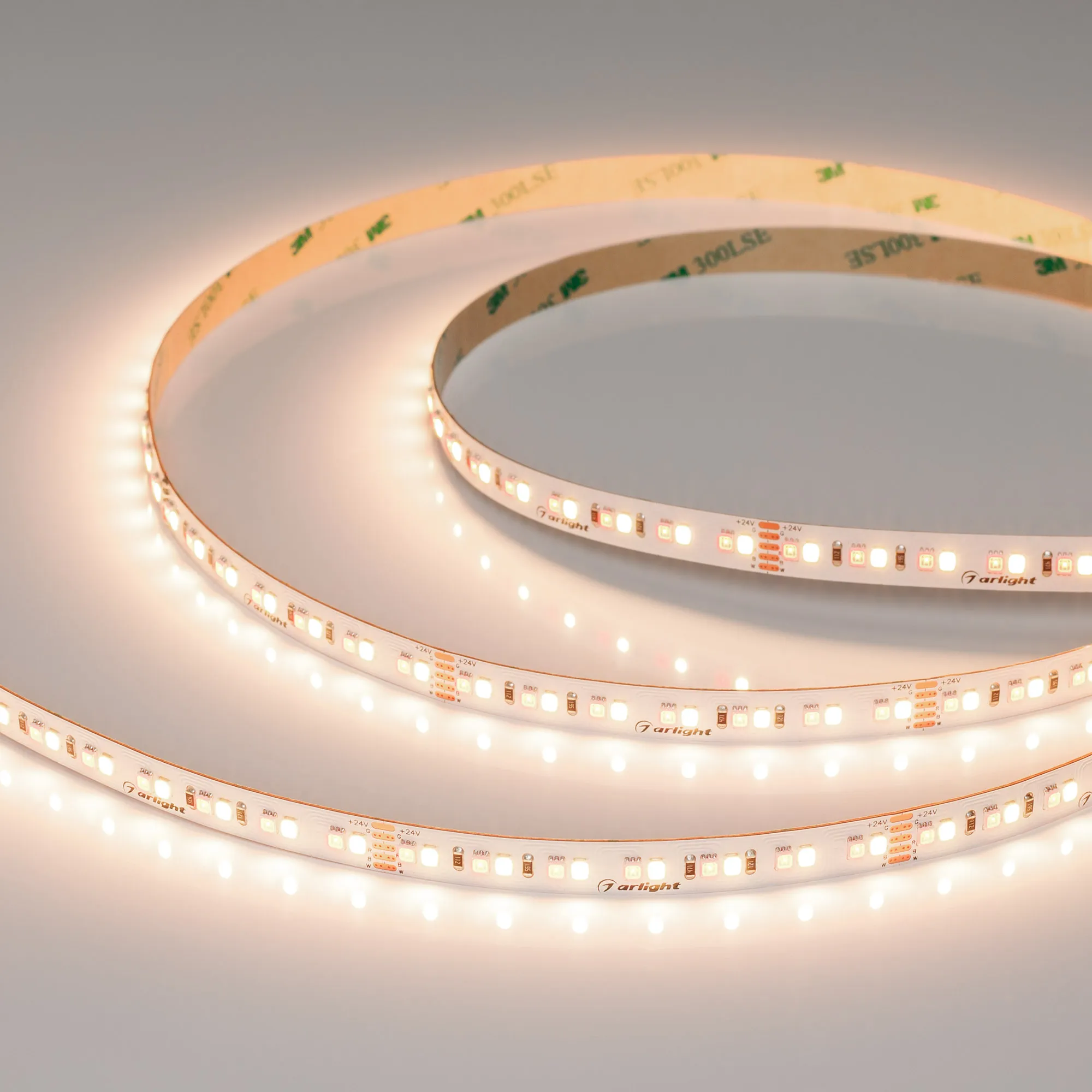 Лента RT-A168-10mm 24V RGBW-Day (20 W/m, IP20, 5m) (Arlight, высок.эфф.150 лм/Вт) - изображение товара